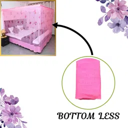 sr enterprise Premium Flower Printed Foldable Green Color Double Bed (6x7 ft) HDPE - High Density Poly Ethylene Washable Adults Mosquito Net image 4