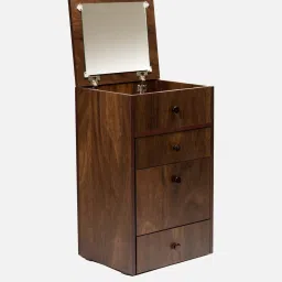 solace craft Flip-up Dresser in Classic Walnut Colour image 4