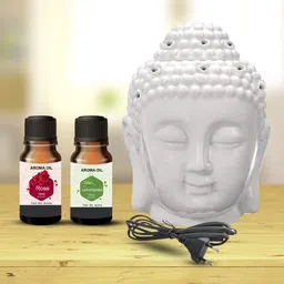 PEEPRESION Electric Buddha Head Shape Diffuser for Essential Aromatherapy Scented Diffuser Fragrance Your Home, Office, Spa, Hotel, Club Diffuser-picture-25