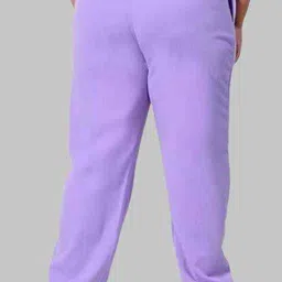 tapsya Women Solid Purple Track Pants image 4