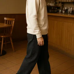 glossy Men Straight Fit Mid Rise Black Jeans image 4