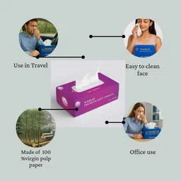 nasco “Premium Soft Facial Tissues 2 Ply 100 Pulls for Home, Office & Car image 3