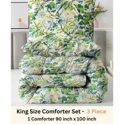 the white moss Hannah Pleat Pinch luxurious Winter Single Comforter with One Pillow Cover image 5