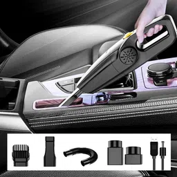 fynest WIRELESS Vacuum Cleaner, High Power Suction for Car, Office, Home, Rechargable Car Vacuum Cleaner with Anti-Bacterial Cleaning image 2