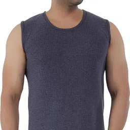 Selfcare Selfcare Men’s Soft Polycotton Striped Thermal Sleeveless Round Neck Top|SW1025 Men Top Thermal-picture-10