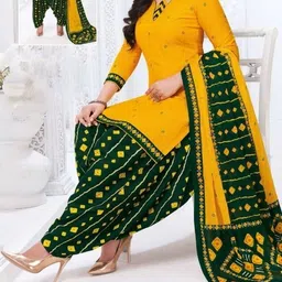 jatadhar fab Unstitched Crepe Salwar Suit Material Printed image 2