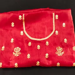 riddhisiddhinx Unstitched Organza Blouse Material Embellished image 5