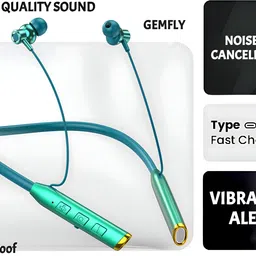 gemfly Vibration Alert, 48 Hours Playtime, ENC, HD Sound Quality & Stereo Bass N6 Bluetooth Headset image 3