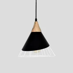 homesake Conical Metal Cage Pendant Light, Nordic Modern Ceiling Lamp (Bulb Not Include) Pendant Lamp Ceiling Lamp image 2
