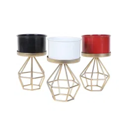 Amaya Decors Diamond Metal Planter Set of 3 image 2