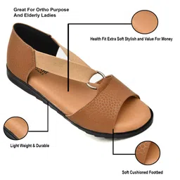 health fit Extra Soft Ortho Care Diabetic & Orthopedic Sandal/Doctor Sandal-With Back Support Footwear & stylish for Girl's/Women's image 3