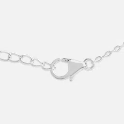 Mia by Tanishq Polished Petite 93 KT Silver-Plated Link Single Anklet image 4