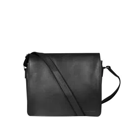 CALFNERO Men Black & Silver-Toned Messenger Bag-picture-16