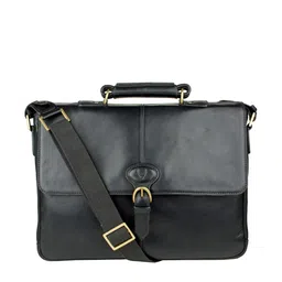 Hidesign Men Black Solid Messenger Leather Bag-picture-30