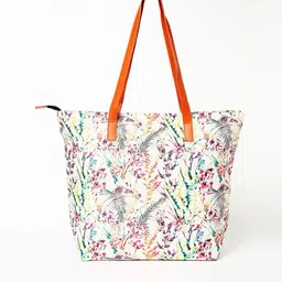 DressBerry Floral Printed Structured Tote Bag image 3