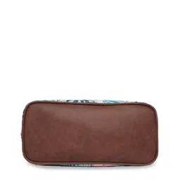 ASTRID Blue Floral Printed Shopper Shoulder Bag image 4