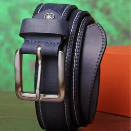 Teakwood Leathers Men Blue Leather Belt-image-89