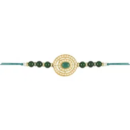 I Jewels Kundan Studded Thread Rakhi image 4