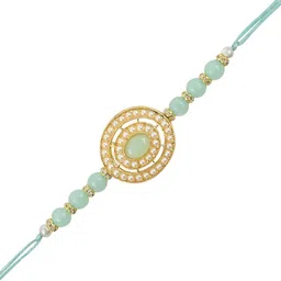 I Jewels Kundan Studded Thread Rakhi image 3