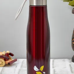 Kuber Industries Maroon Solid Smart Vacuum Insulated Flask Water Bottle-picture-20