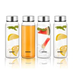 BOROSIL Transparent 4 Pieces Glass Water Bottles 750 ml-picture-36