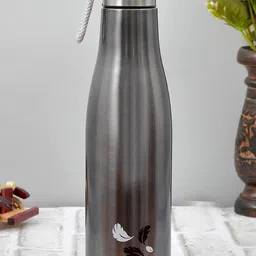 Kuber Industries Grey Stainless Steel Vacuum Flask With Carrying Strip 500ml-picture-44