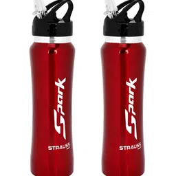 STRAUSS Red 2 Pieces Stainless Steel Solid Water Bottle-picture-24