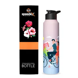 Speedex Pink and Teal Printed Stainless Steel Water Bottle 1L image 1