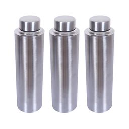 Kuber Industries Silver-Toned 3 Pieces Stainless Steel Single Wall Water Bottle 1.3L-picture-1