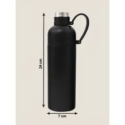 Kuber Industries Black Single Stainless Steel Solid Water Bottle image 2