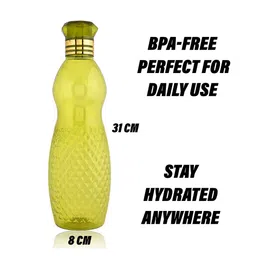 Kuber Industries Green 12 Pieces Printed Water Bottle 1Ltr image 2