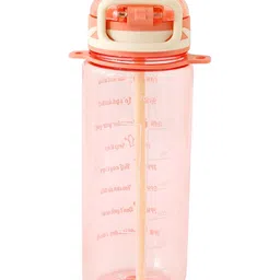 Kuber Industries Pink Single Plastic Printed Water Bottle image 3