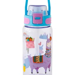 Kuber Industries Blue & White Single Plastic Printed Water Bottle image 4