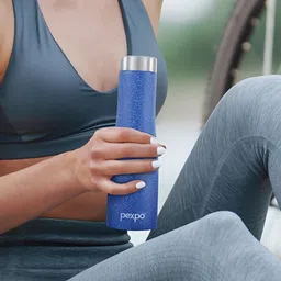 Pexpo Blue 5 Pieces Stainless Steel Single Wall Vacuum Water Bottle image 3