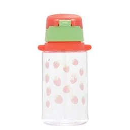 GUCHIGU Kids White & Red Printed Sipper Water Bottle With Straw-600 ML image 2