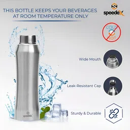 Speedex Silver-Toned Set of 3 Stainless Steel Water Bottle image 4