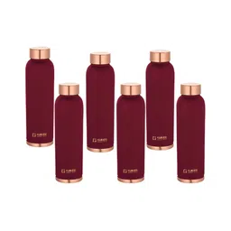 Kuber Industries Maroon Set of 6 Copper Solid Water Bottle-picture-6