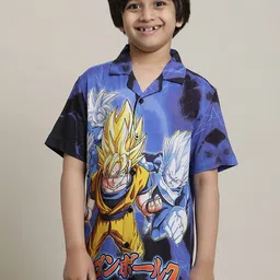 Kids Ville Boys Graphic Dragon Ball Z Printed Shirt-image-82