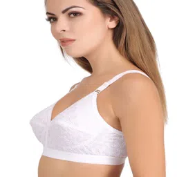 Eve's Beauty Pack Of 2 Self design Full Coverage Non Padded Minimizer Bra With Side Shaper image 4