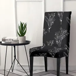 Cortina Black & White Printed Super Stretchable Chair Cover-image-69