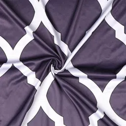 Nendle Set Of 6 Grey Melange Printed Chair Covers image 5