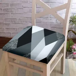 Cortina Black & White 6 Pcs Geometric Printed Chair Cover image 5
