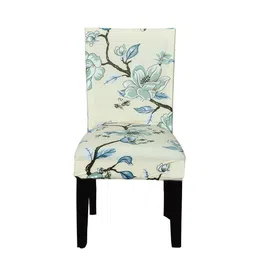 HOUSE OF QUIRK Set Of 2 Beige Floral Print Stretchable Chair Cover image 2