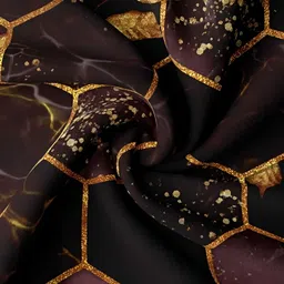 DECOR VATIKA Brown & Yellow 6 Pieces Printed Stretchable Chair Covers image 4