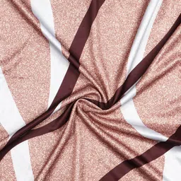 Nendle  Set Of 6 Camel Brown Printed Chair Covers image 3