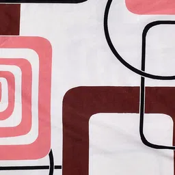 Kuber Industries Set Of 6 White & Pink Printed Chair Covers image 3