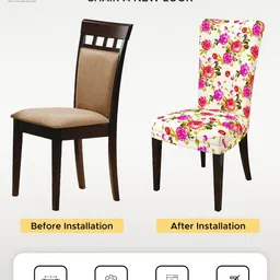 Nendle Set Of 6 Printed Chair Covers image 2