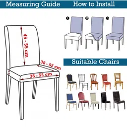 HOKIPO 2 Pieces Printed Stretchable Chair Covers image 4