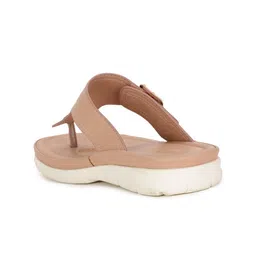 bata comfit Bata Women Pink Open Toe Flats with Laser Cuts image 2