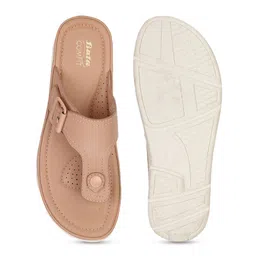 bata comfit Bata Women Pink Open Toe Flats with Laser Cuts image 4